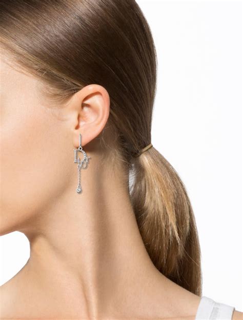 christian dior tear drop earings|christian dior earrings double balls.